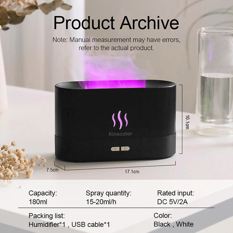 Flame Aroma Diffuser Humidifier