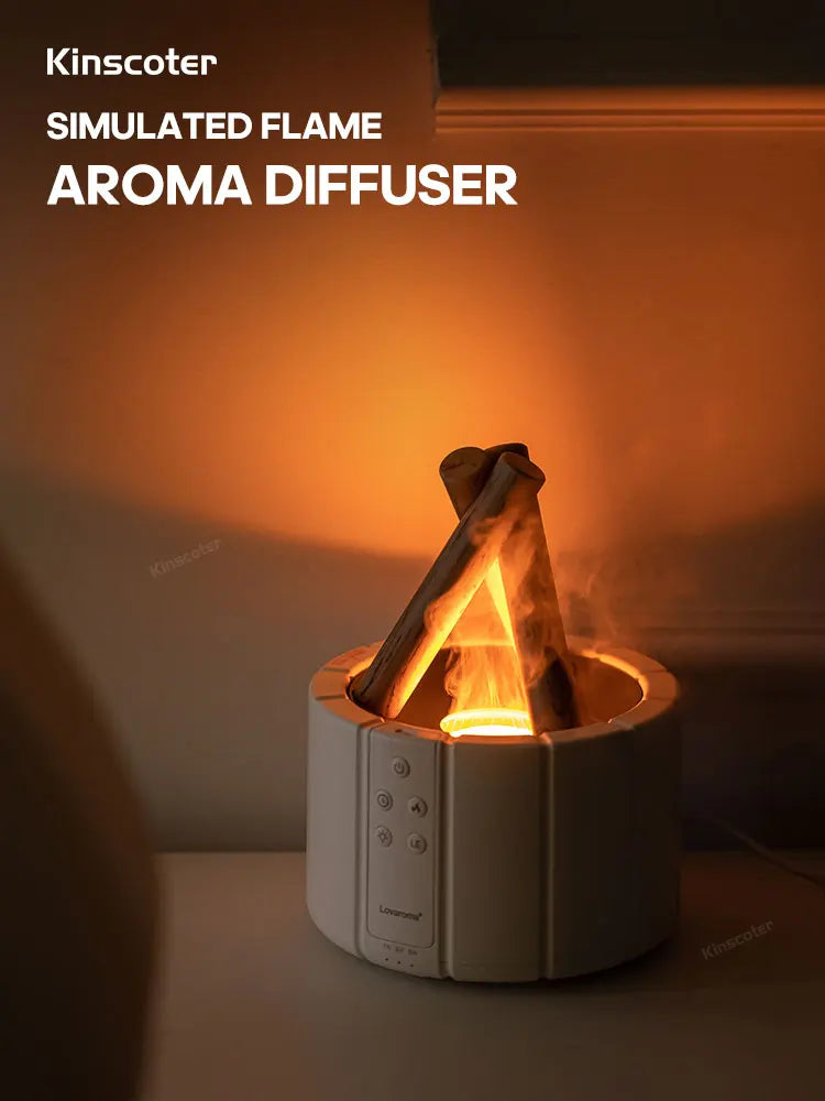 Simulated Flame Aroma Diffuser Air Humidifier