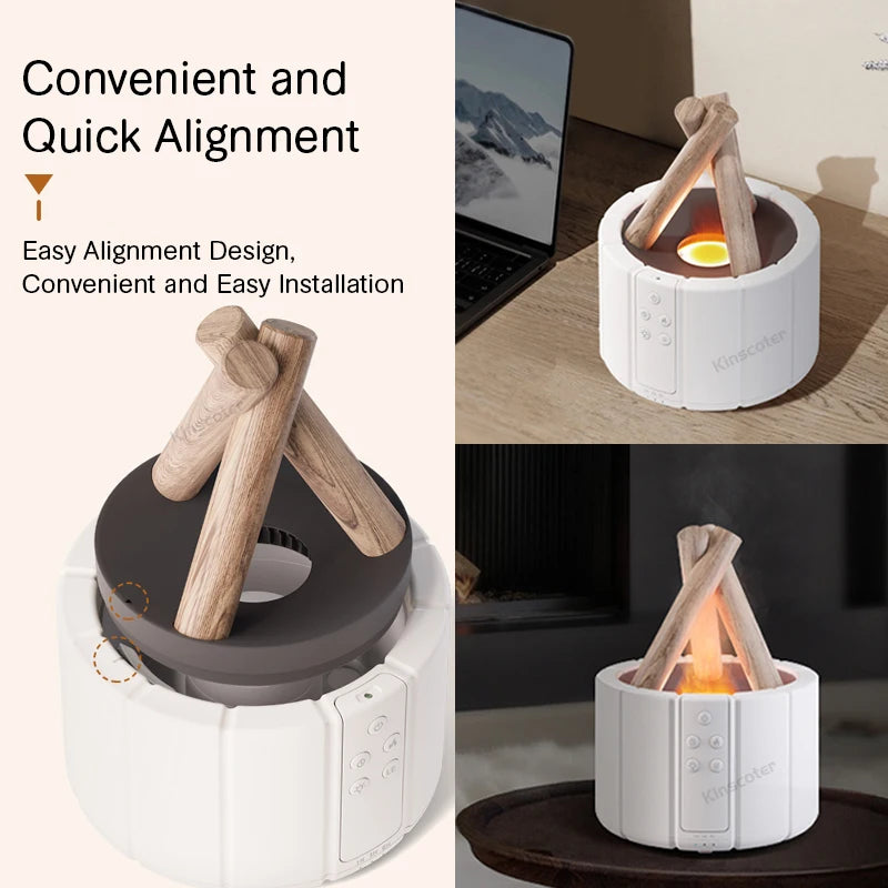 Simulated Flame Aroma Diffuser Air Humidifier