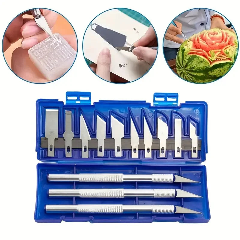 13pcs Aluminum Alloy Carving Knife Tool Set