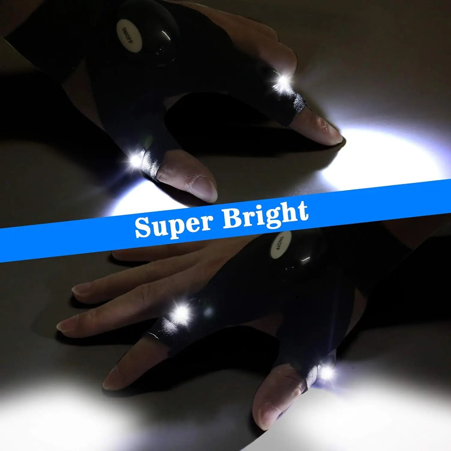 LED Half Finger Gloves Waterproof