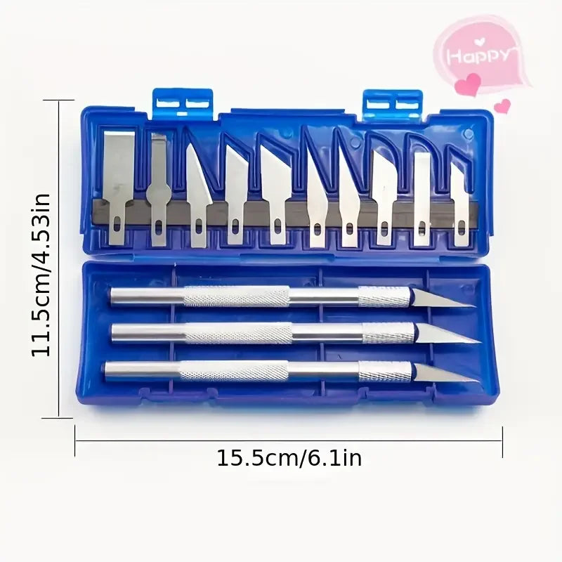 13pcs Aluminum Alloy Carving Knife Tool Set